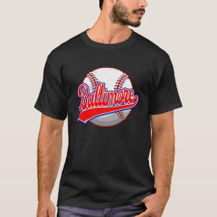 Camiseta Jogador de Basebol da Vintage Baltimore e F