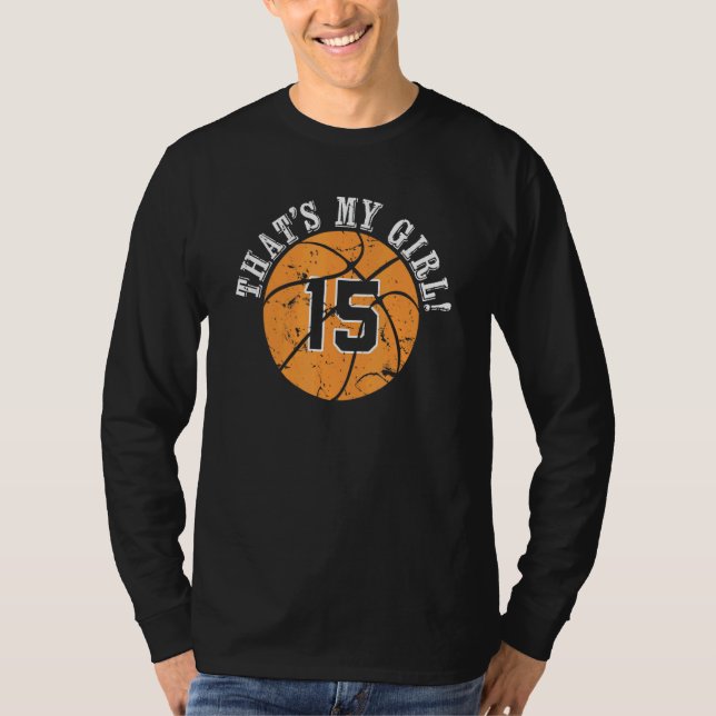 Camiseta Jogador De Basquete 15 Que Minha Garota Anima O Pa (Frente)