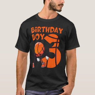 Camiseta Jogador de basquete aniversário de 3 anos de basqu