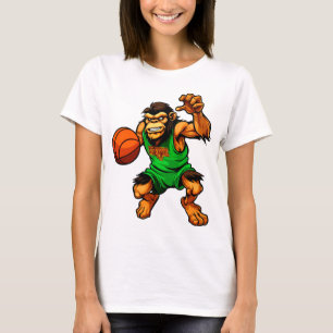 Camiseta Jogador de Basquete Chimpanzé / Macaco de Basquete