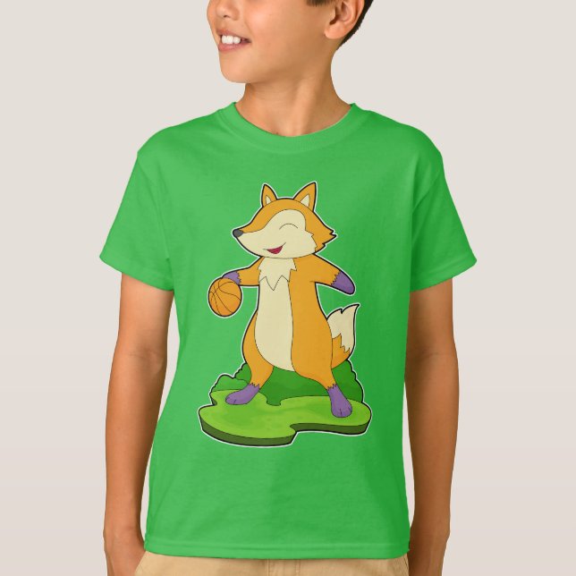 Camiseta Jogador de basquete da raposa Basquete (Frente)