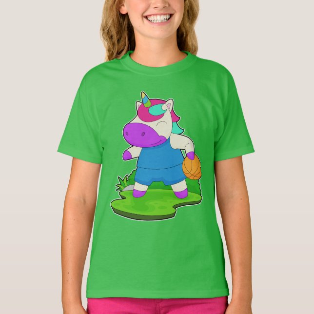 Camiseta Jogador de basquete da Unicorn (Frente)