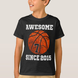 Camiseta Jogador de basquete de 7 anos de idade de 7 Birthd