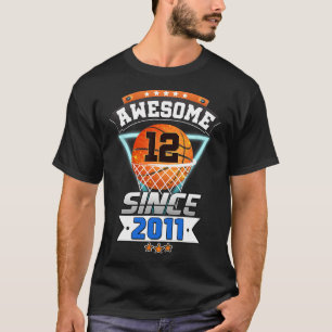 Camiseta Jogador De Basquete De Aniversário De 12 Desde 201