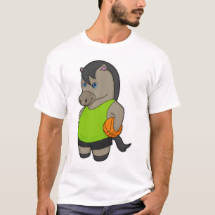 Camiseta Jogador de basquete de cavalos