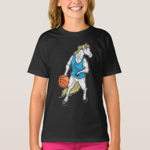 Camiseta Jogador de basquete de cavalos