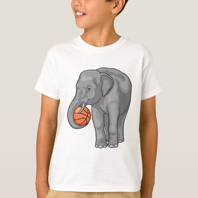 Camiseta Jogador de basquete de elefante (Frente)