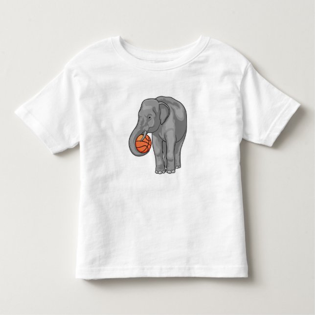 Camiseta Jogador de basquete de elefante (Frente)