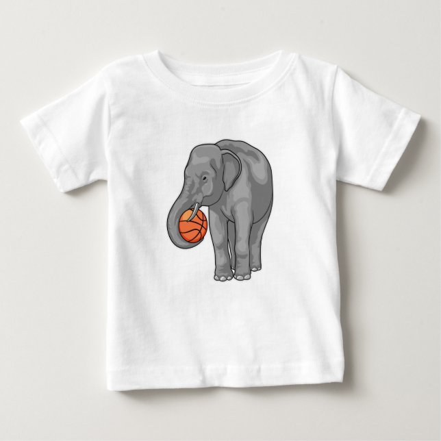 Camiseta Jogador de basquete de elefante (Frente)