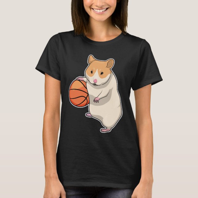 Camiseta Jogador de basquete de Hamster (Frente)