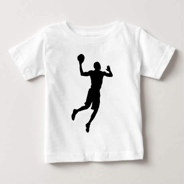 Camiseta Jogador de basquete de pop Art Silhouket (Frente)