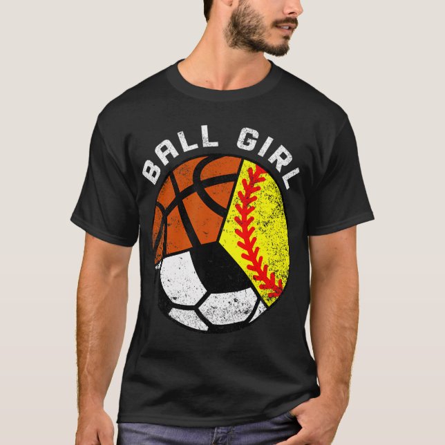 Camiseta Jogador de basquete de Sofball Engraçado para Garo (Frente)