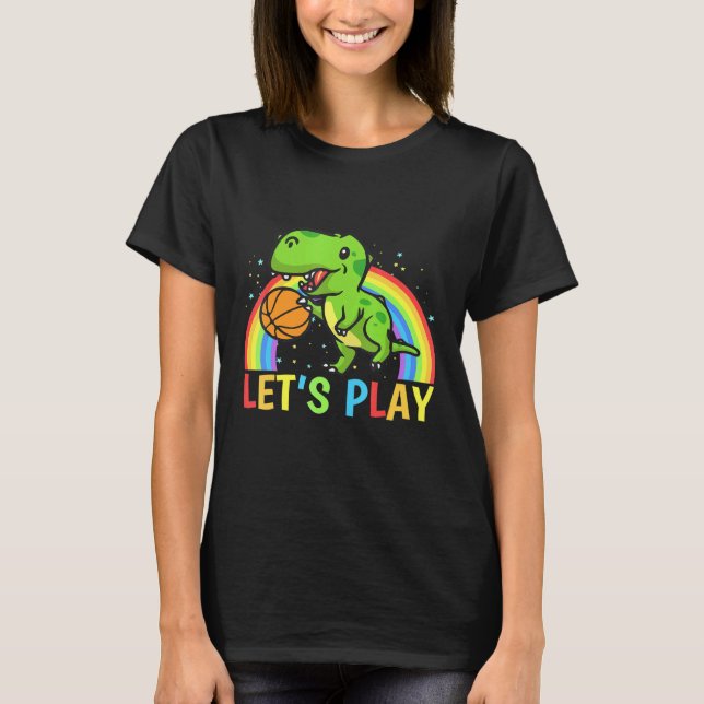 Camiseta Jogador de Basquete Dinossauro (Frente)