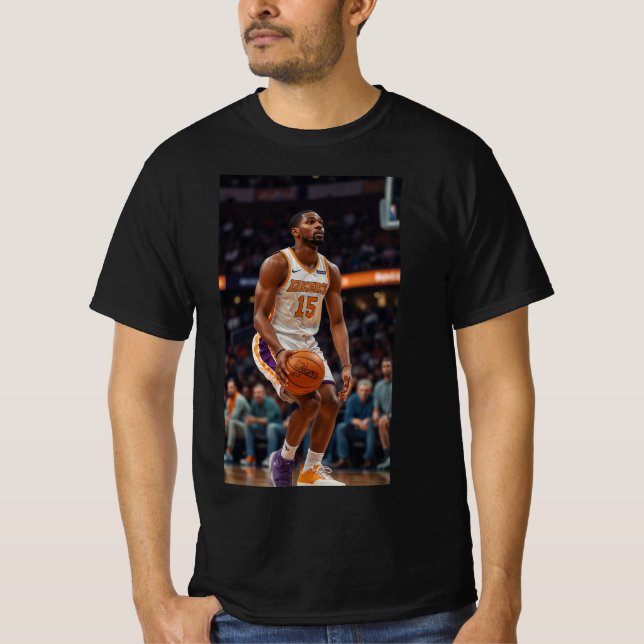 Camiseta Jogador de basquete do Sky High Hoops Tshirt Silho (Frente)