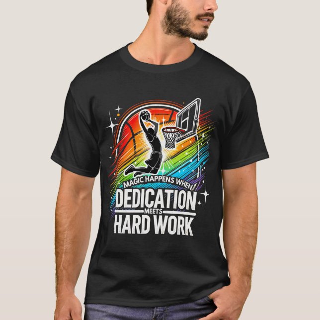 Camiseta Jogador de Basquete Engraçado Adolescente Rapazes  (Frente)