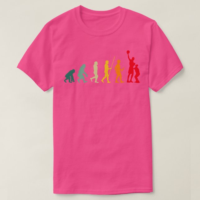Camiseta Jogador de Basquete Engraçado Evoluir Funny Basque (Frente do Design)