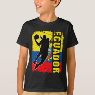Camiseta Jogador de basquete equatoriano Flag Basketba