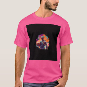 Camiseta Jogador De Basquete, Estilo De Abstrato