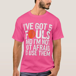 Camiseta Jogador De Basquete Eu Tenho 5 Fouls