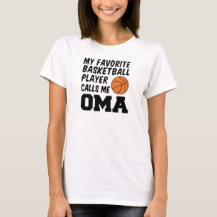 Camiseta Jogador de Basquete Favorito Me Chama Oma