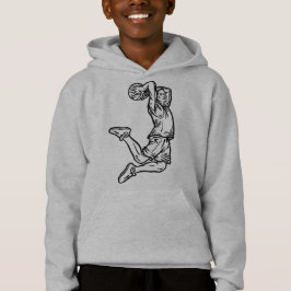 Camiseta Jogador de Basquete Fazendo Design Escuro de Slam 