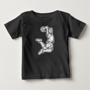 Camiseta Jogador de Basquete Fazendo Design Luz de Slam Dun