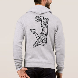 Camiseta Jogador de Basquete Fazendo Enterrada no Escuro