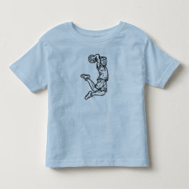 Camiseta Jogador de Basquete Fazendo Enterrada no Escuro