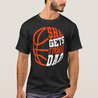 Camiseta Jogador de Basquete Garota Esportes Pai Jogo Equip