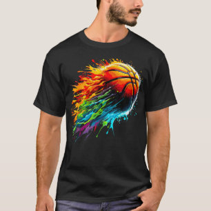 Camiseta Jogador de Basquete Gravata Colorida Tie Dye Basqu