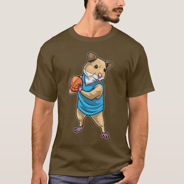 Camiseta Jogador de basquete Hamster Basquete (Frente)