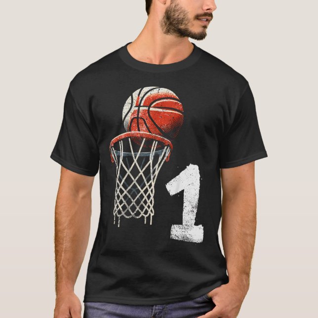 Camiseta Jogador de basquete infantil de 1 ano (Frente)