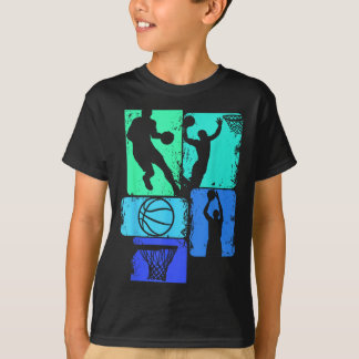 Camiseta Jogador de Basquete Meninos Crianças Homens