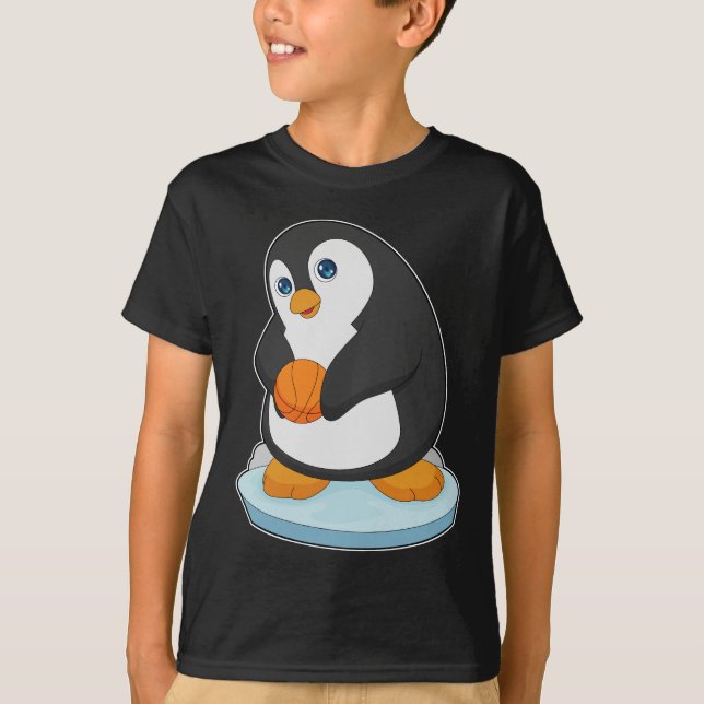 Camiseta Jogador de basquete Pinguim Basquete (Frente)