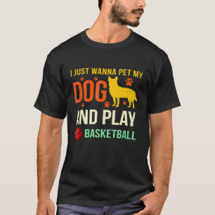 Camiseta Jogador de Basquete Red Blue Heeler Cão de Gado
