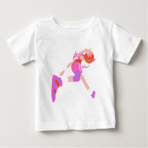 Jogador de Basquete Rosa Gráfico de Enterrada