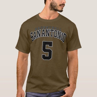 Camiseta Jogador de Basquete San Antonio Número 5 1