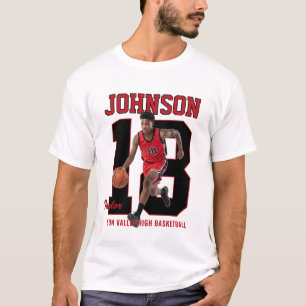 Camiseta Jogador de Basquete Sênior Número Foto Personaliza