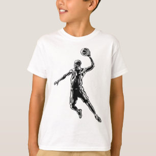Camiseta Jogador de basquete Slam Dunk Dark Design