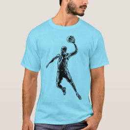 Camiseta Jogador de basquete Slam Dunk Dark Design