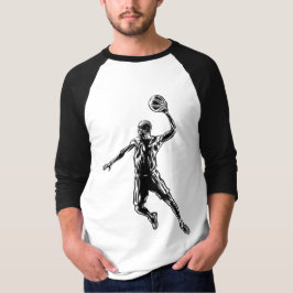 Camiseta Jogador de basquete Slam Dunk Dark Design
