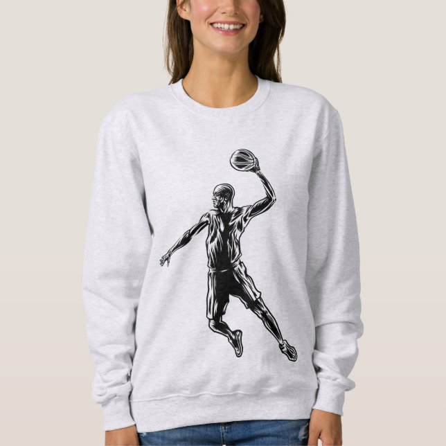 Camiseta Jogador de basquete Slam Dunk Dark Design (Frente)