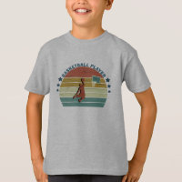Jogador de basquete vintage retro sunset
