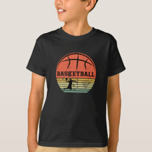 Camiseta Jogador de basquete vintage retro sunset