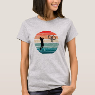 Camiseta Jogador de basquete vintage retro sunset