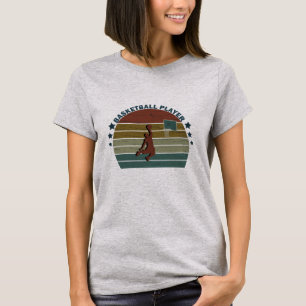 Camiseta Jogador de basquete vintage retro sunset