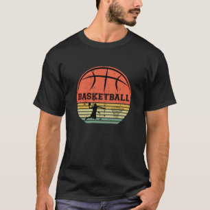 Camiseta Jogador de basquete vintage retro sunset