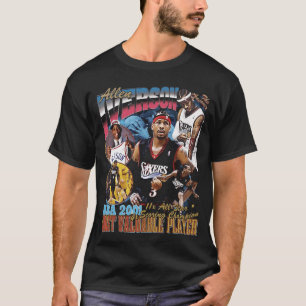 Camiseta Jogador de basquetebol Allen Iverson Vintage