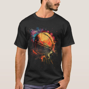 Camiseta Jogador de Basquetebol com Aquarela