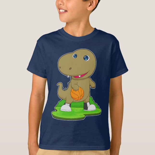 Camiseta Jogador de basquetebol do Dinosaur (Frente)